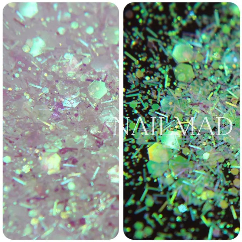 3ml/box Nail Art Glitter Mix Hexagon Acrylic Glitter Mixes Nail Sequins Holographic Glitter Nail Art Decorations