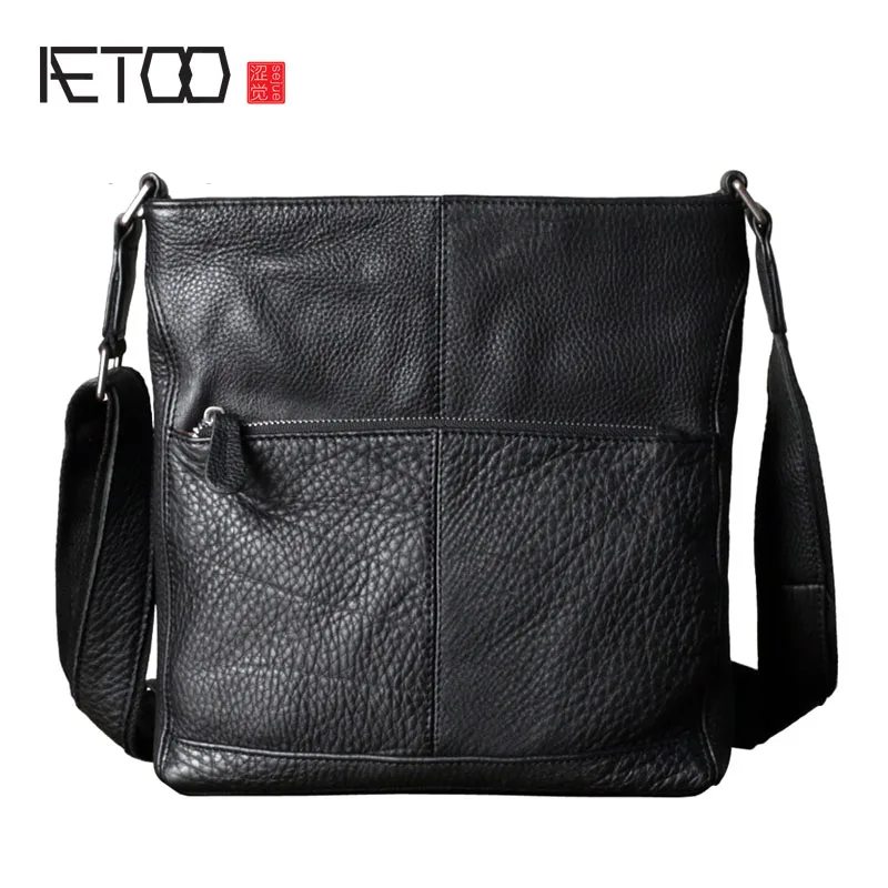 

BJYL The first layer of leather men's shoulder bag leather casual Messenger bag business vertical section briefcase trend of sm