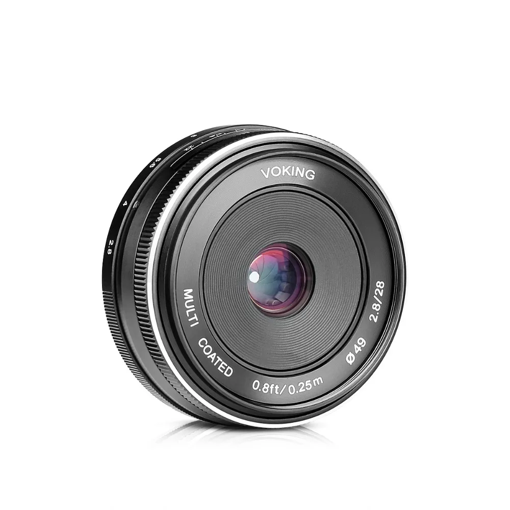 VOKING VK 28mm F2.8 Большая диафрагма ручной фокусировки объектива для камер Canon EF M EOS