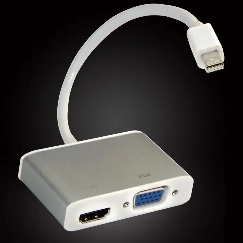 2 в 1 Mini Display Port DP Female to Digi-Port адаптер dual HDMI + VGA | Компьютеры и офис