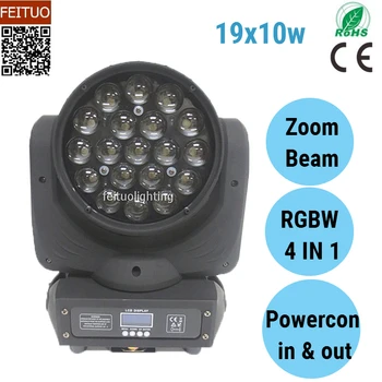 

Lyre Beam Wash 19x15w RGBW 4IN1 Zoom Moving Head LED Beam Stage Light Moving Head for Disco Party Show