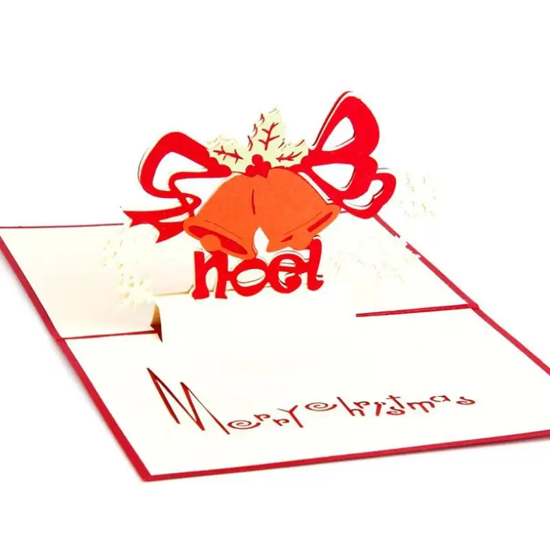 

2 Packs/lot Handmade Paper Carving Halloween Postcard Memory Cards Christmas Bells Greeting Card Event Party Supplies
