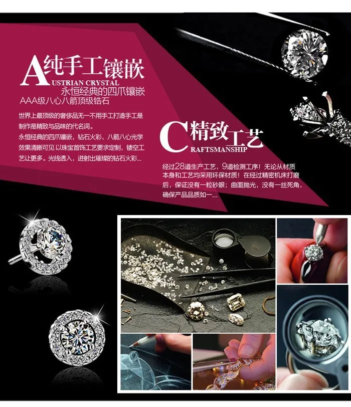 Yinhed игристых Сердца и стрелы 2ct CZ Diamant Наборы свадебных ювелирных изделий для Для женщин 925 стерлингов Серебряные серьги и кольцо комплект zsj29