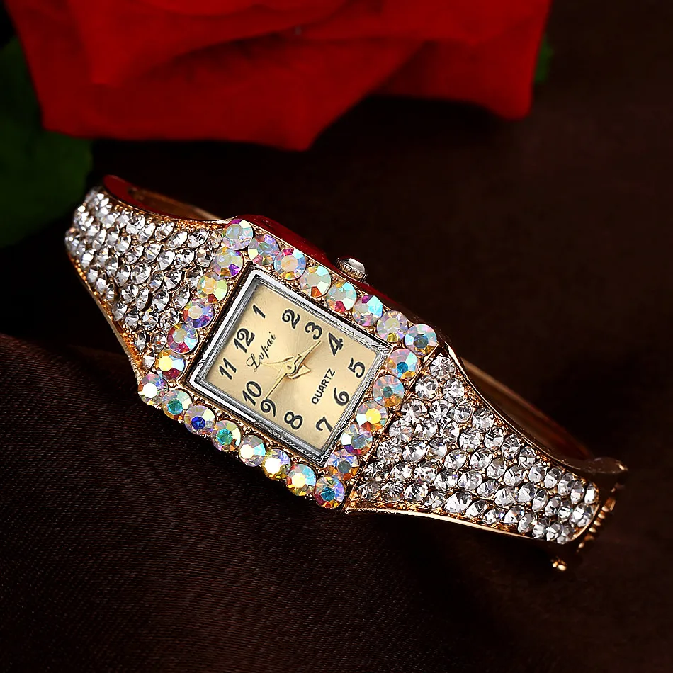 

Lvpai Brand Luxury Ladies Quartz Watches Women Dress Watch Vintage Flower Pattern Wristwatch Fashion Female Bracelet Watches