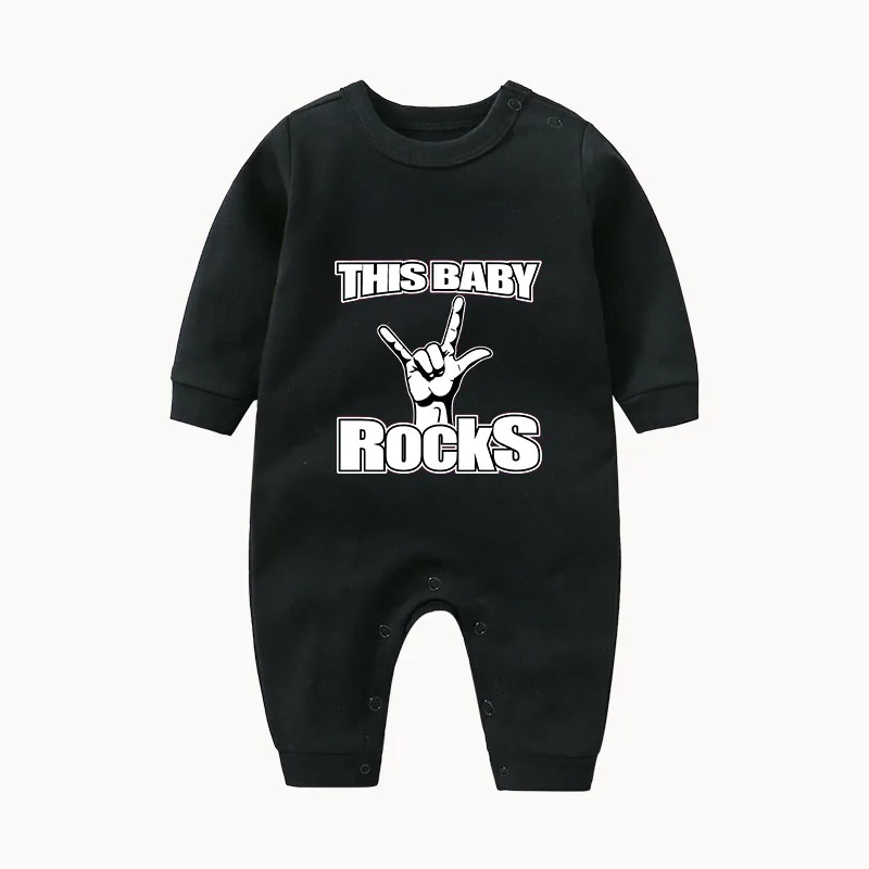 

2019 ysculbutol New Design fashion this baby rocks baby bodysuit customized baby boy girl clothes