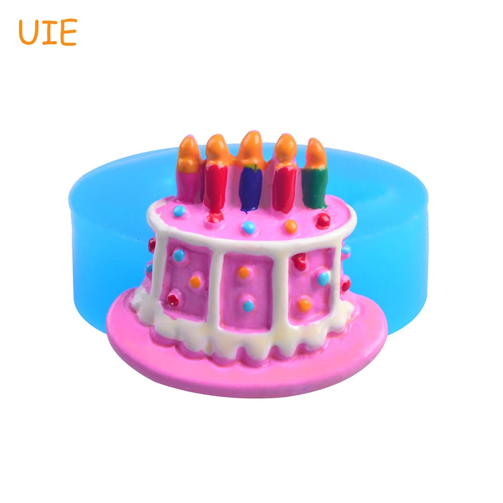 Buy GYL412U 27.5mm Birthday Cake with Candle Mold Cake