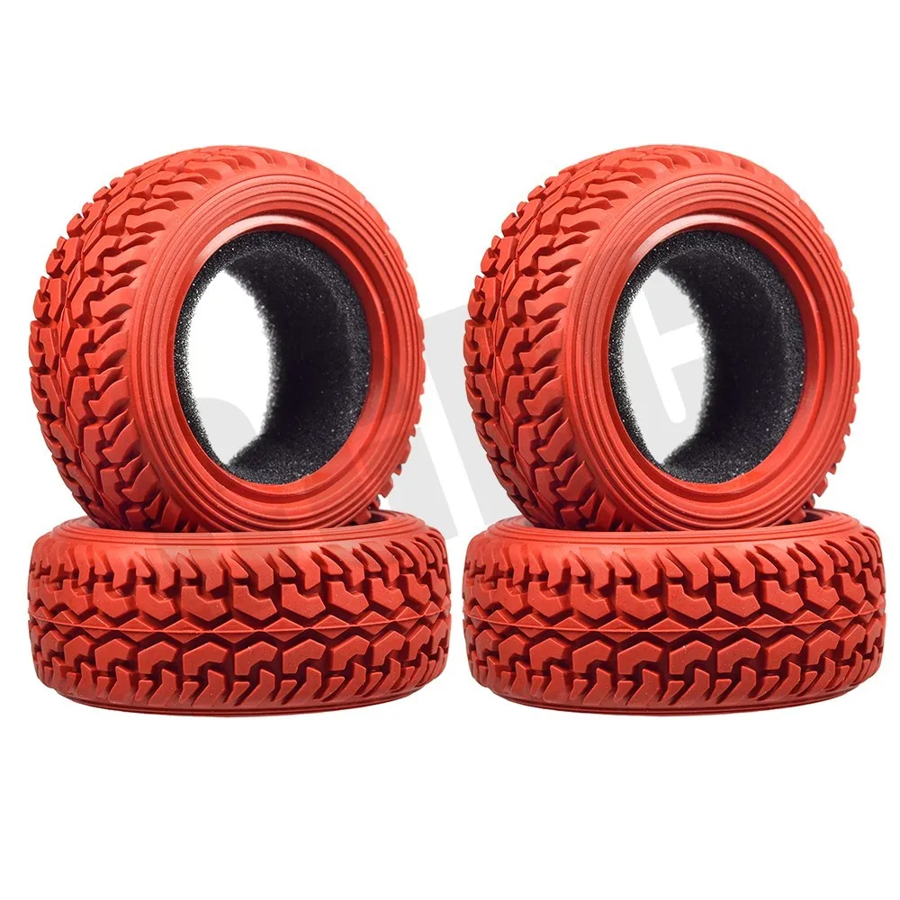 4 шт. резиновые шины для 1/10 радиоуправляемого автомобиля HPI Kyosho HSP 94122 tiiya CS Tt01