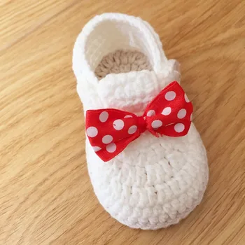 

QYFLYXUE Bows Baby Shoes, lovely princess handmade shoes, toddler shoes 8cm 9cm 10cm 11cm