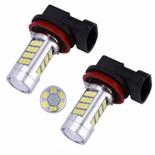 Комплект из 2 предметов, белый 80 Вт 1200 Lms 2835 чипсеты H11 светодиодные лампочки для автомобильных противотуманных фар, дневных ходовых огней дневного света(H8 9005 9006 H16 H10 P13W H7