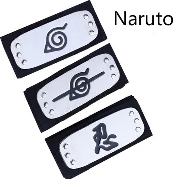 

Anime Naruto Cosplay Bandeau Prop Sasuke Uchiha Itachi Kakashi Pein Noir Bleu Konohagakurenosato naruto headband accessories