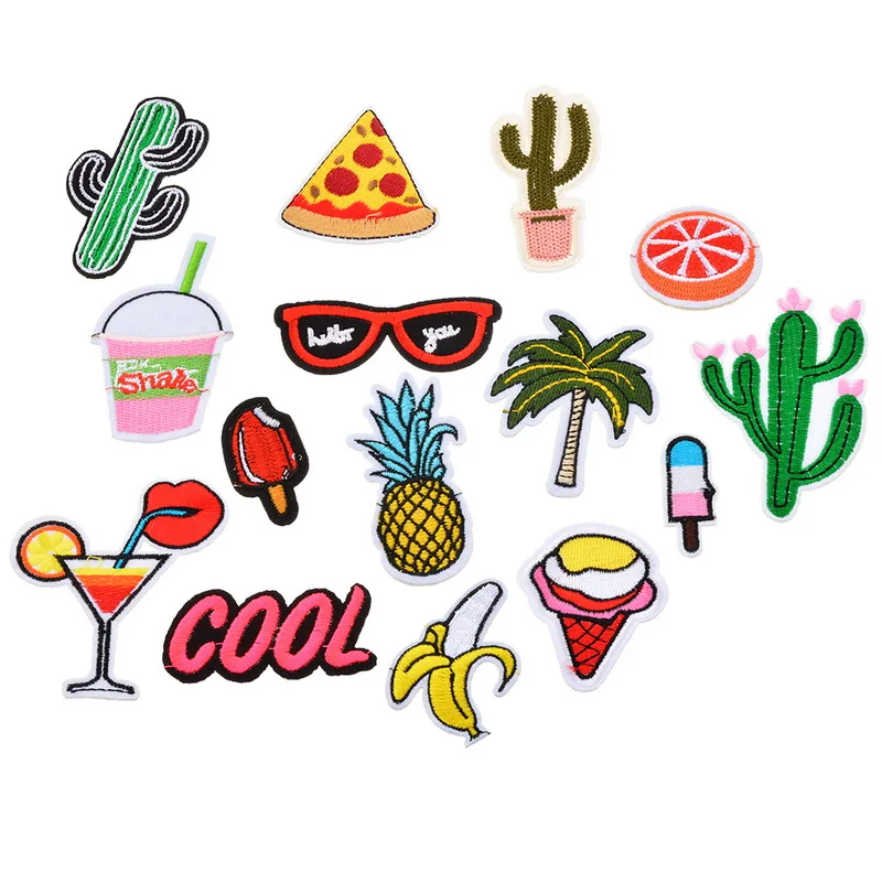 

Hoomall 14PCs Iron On Patches For Clothes DIY Appliques Embrodiery Patch Needlework Hat Jeans Stickers New Sewing Accessories
