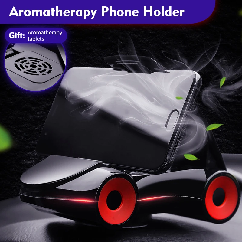 

Fashion Universal Mobile Phone Holders for iPhone 7 8 Plus X 360 Degree Rotation Aromatherapy Car Phone Holder for Samsung S8