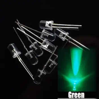 

100pcs/ NEW 3mm Round Super Bright Green LED light Diode Kit for Arduino UNO