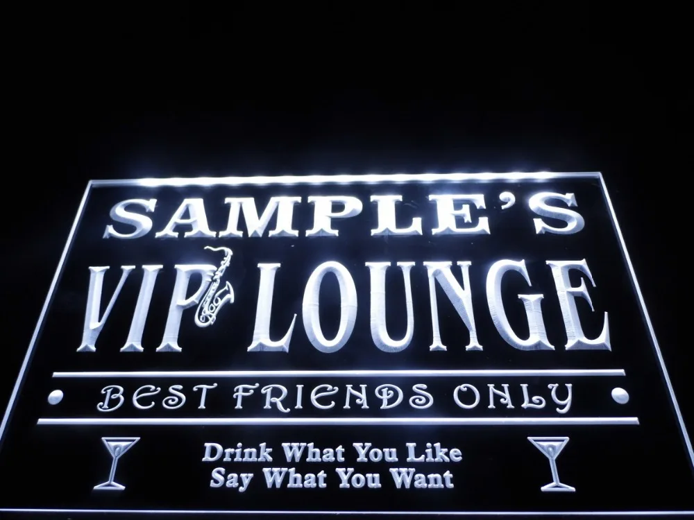 DZ039-Имя персонализированные пользовательские VIP Lounge best друзья только пивной бар светодиодный знак неонового света