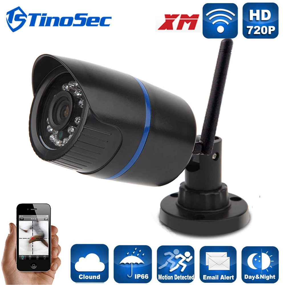 New arrival XM Home Security Wireless 720p Onvif ABS Plastics IP Camera Wifi Outdoor Waterproof IR Bullet P2P Onvif CCTV Camera