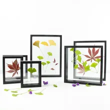 Европейский стиль завод сушеные листья цветка образец коробка квадратная А4 бумага-Cut DIY рамка двухсторонняя стеклянная рамка настольные украшения