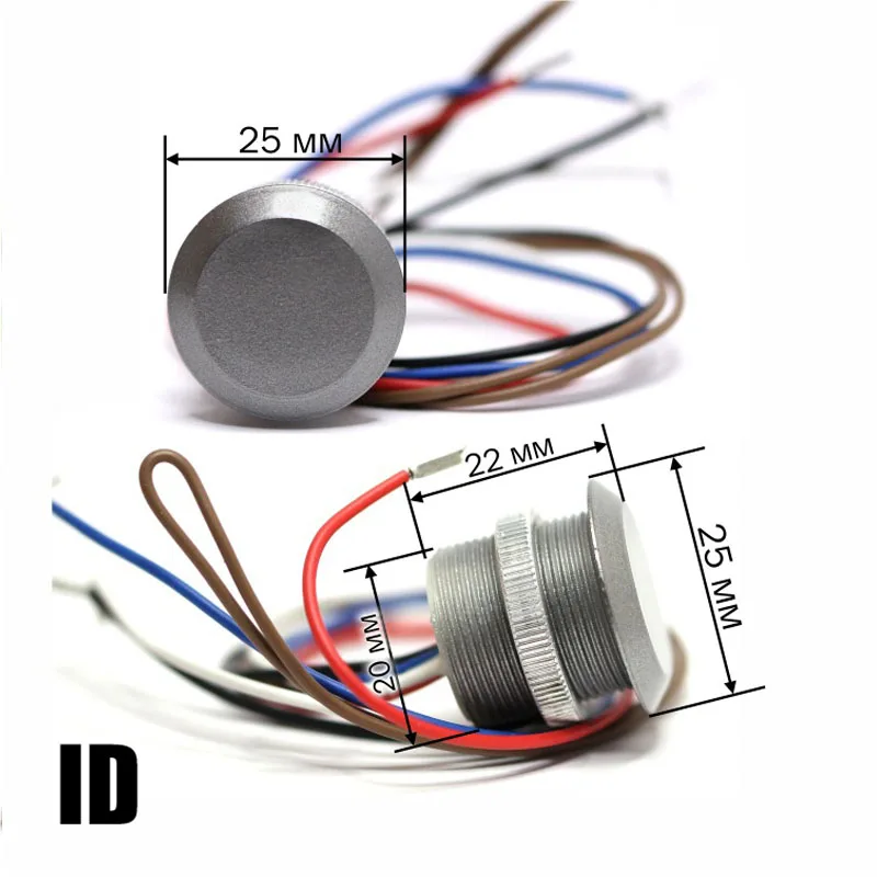 

Free shipping 125Khz RFID compatible EM Marine Small Mini card wiegand26 ID Reader +1 pcs EM4100 keyfobs