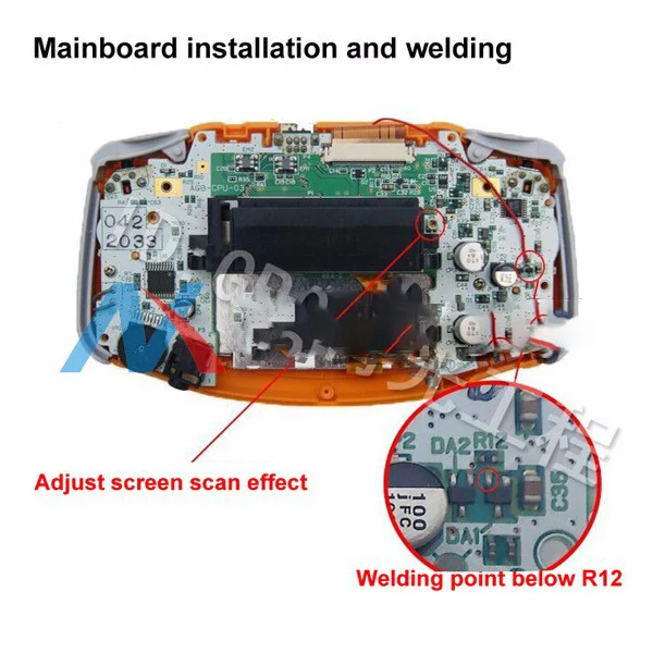 Для nintendo GameBoy Advance ЖК-экран для GBA SP AGS 101 Highlit экран lcd OEM с подсветкой ярче 40pin 32pin ленточный кабель