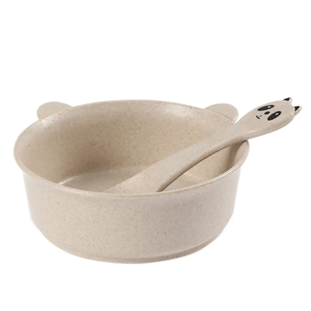 2Pcs/set Baby Dishes Cartoon Food Storage Bowl Spoon Set for Kids Children Tableware Eco-friendly Dinnerware Feeding New 2Pcs/set Baby Dishes Cartoon Food Storage Bowl Spoon Set for Kids Children Tableware Eco-friendly Dinnerware Feeding New