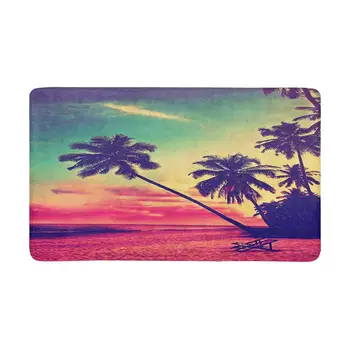 

Palm Tree Indoor Entrance Doormat, Backing Non Slip Door Mat Entrance Rugs Home Decor
