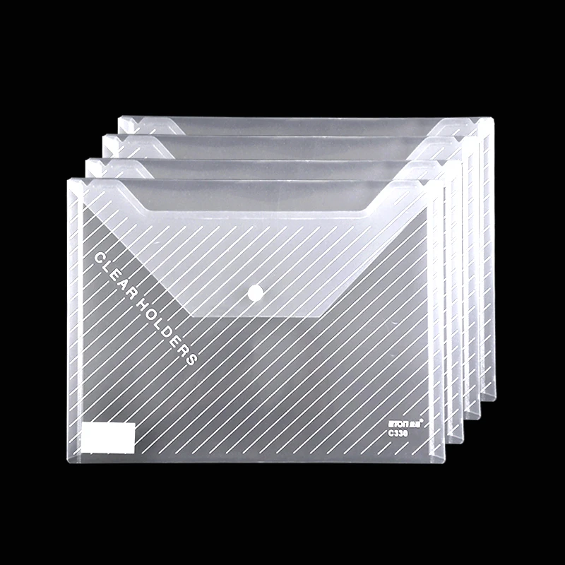 Compare Prices On Office Supplies Portfolio Online Ping 12pcs Office Supplies Transpa A4 Plastic Snap File Bag Portfolio Data Paper China