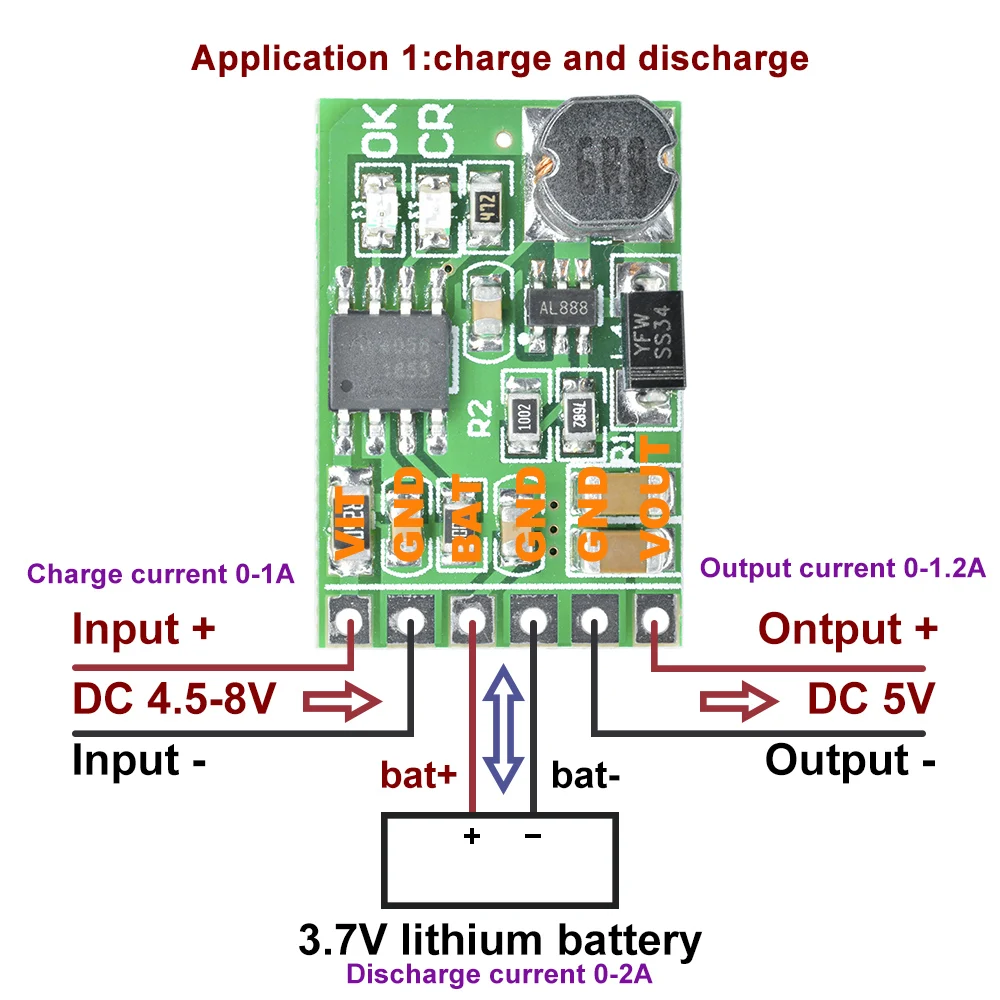 5V Out UPS Мобильная мощность DIY плата зарядное устройство и повышающий DC преобразователь модуль для 3,7 V 18650 литиевая батарея макетная плата