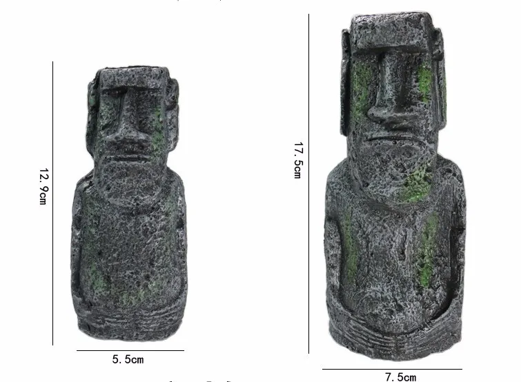 Товары для аквариума Остров Пасхи Статуи Аксессуар Камень Украшение Трубы Продукт Все Для Fish Tank Аквариум Украшение аквариумные принадлежности