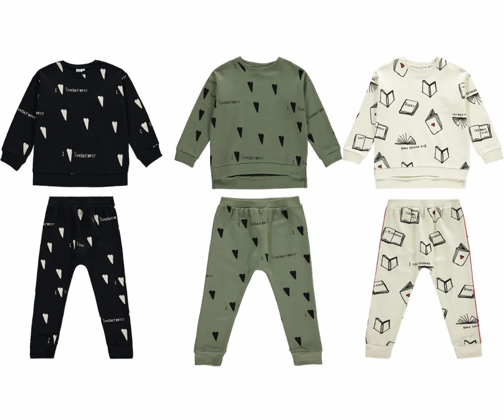 

2018 INS HOT KIDS BEAU LOVES SPORT CLOTHING SETS KIDS CLOTHES PANTS HOODIES 2 PCS CLOTHING SETS