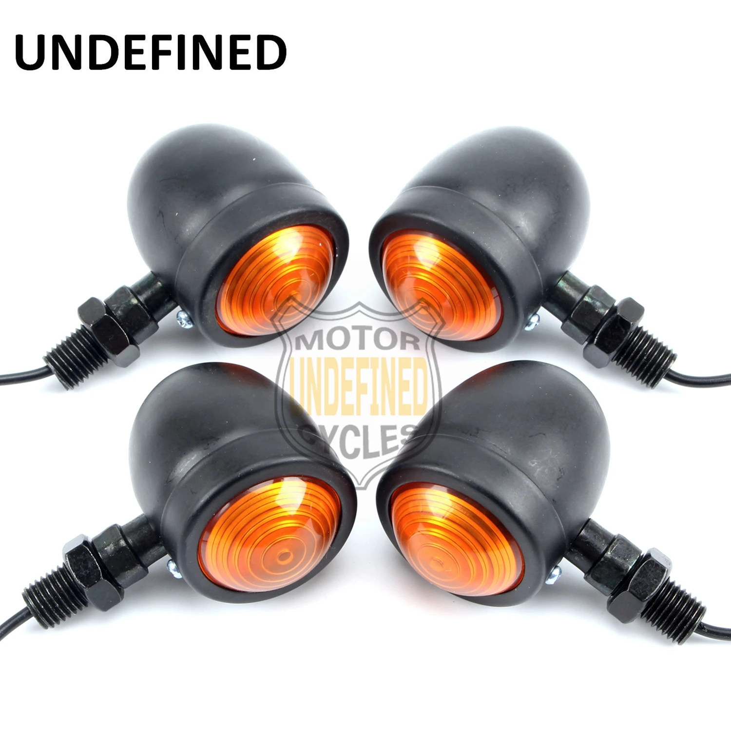 Lighting & Indicators 4x Black Grill Bullet Turn Signal Amber Light For