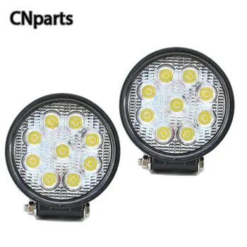 

CNparts 2Pcs 4Inch 27W Round Car LED Work Light Bars 12V 9x 3W DRL Fog Lamp For Offroad 4x4 ATV Truck 4WD Boat SUV accessories