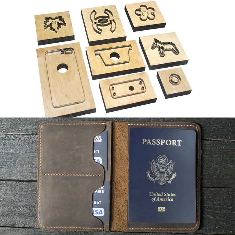 

Japan Steel Blade Die Cutter Leather Template Passport Wallet Gift for man Passport Holder Punch Hand Tool Cut Knife Mould