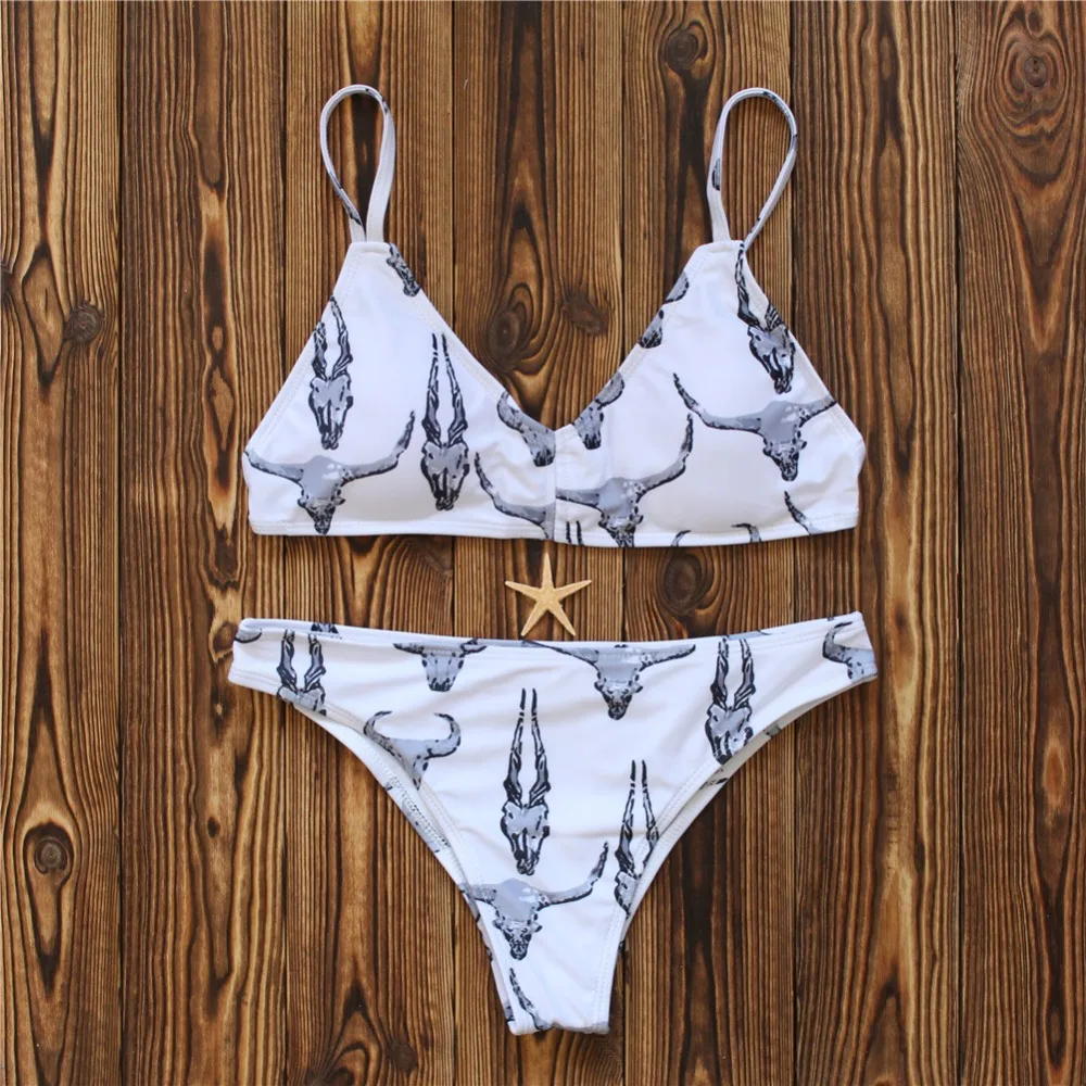 Popular White Women Push up Swimwear Bikini Set Swimsuit Hollow Yarn