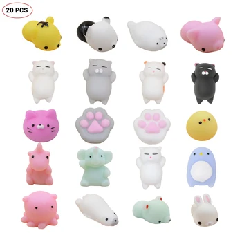 

20pcs Cute Animal Antistress Ball Toy Squeeze Mochi Rising Toys Abreact Soft Sticky Squishi Stress Relief Toys