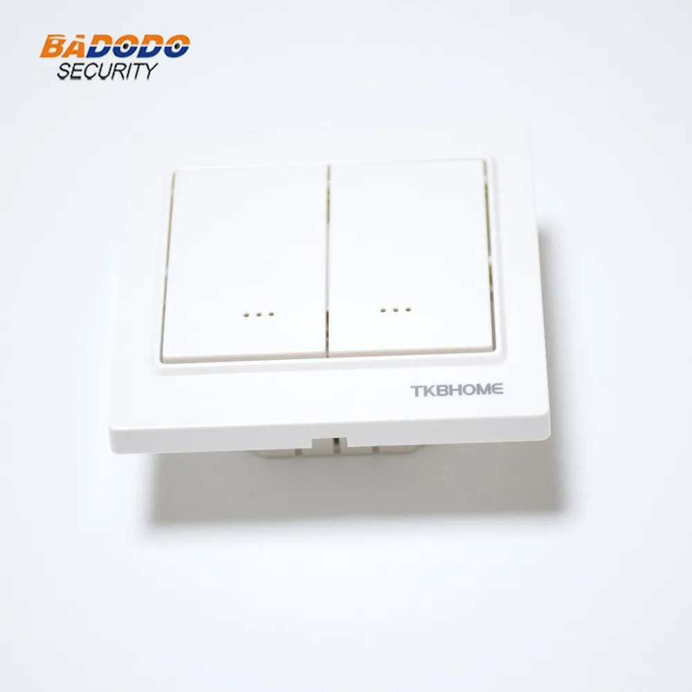 Z-Wave plus TKB home TZ57 двухканальный настенный выключатель розетка два релейных выхода 86X86 мм Тип(заменить TZ65S TZ66S