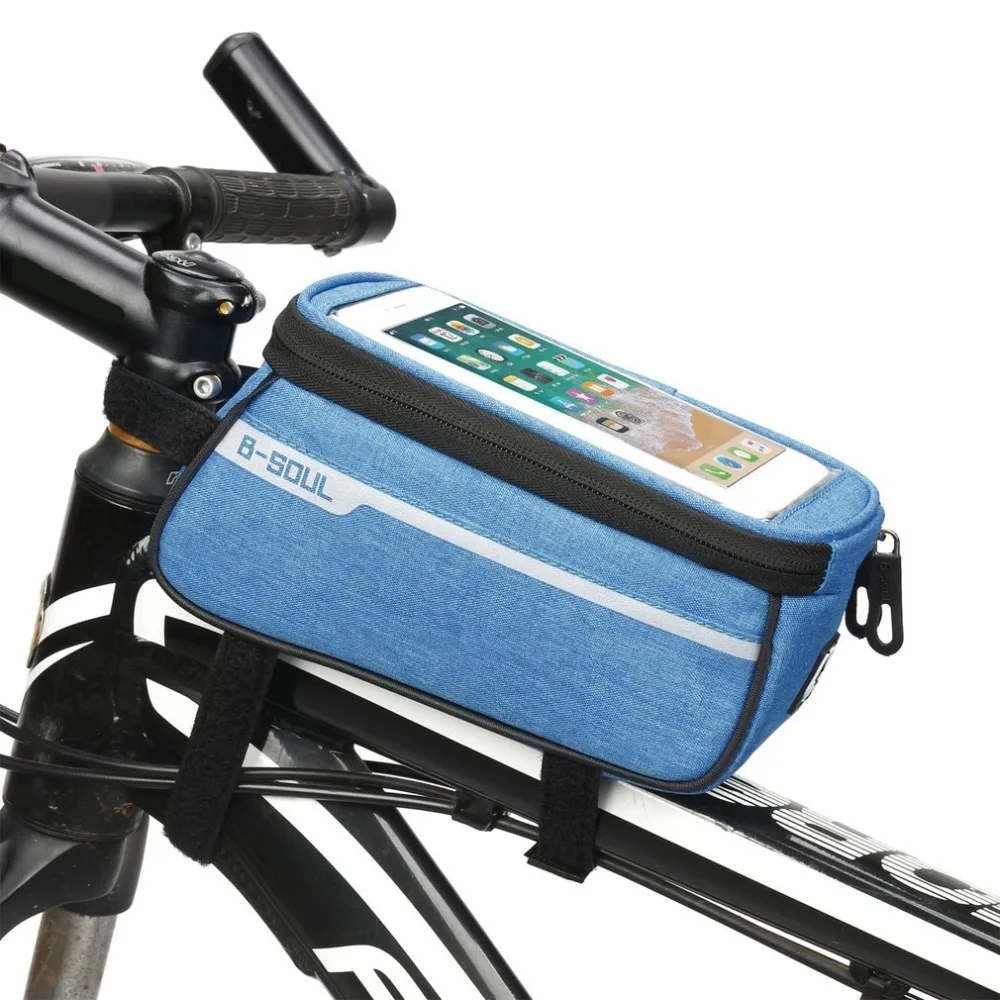 Водонепроницаемая сумка для велосипеда сумка с сенсорным экраном рама велосипеда телефон сумка передняя трубка сумка для хранения 6 дюймов смартфонов