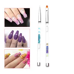 2 предмета ногтей щетки картина линии рейсфедером щетки Nail Art Salon ручка @ ME88