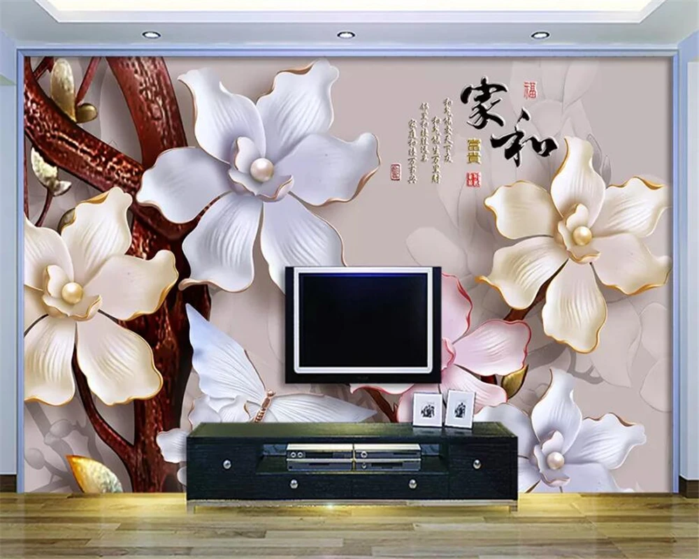 

beibehang Custom Wallpaper 3d Photo Murals Papel de parede Hand - painted Pencils Lotus Living Room mural Background Wall paper