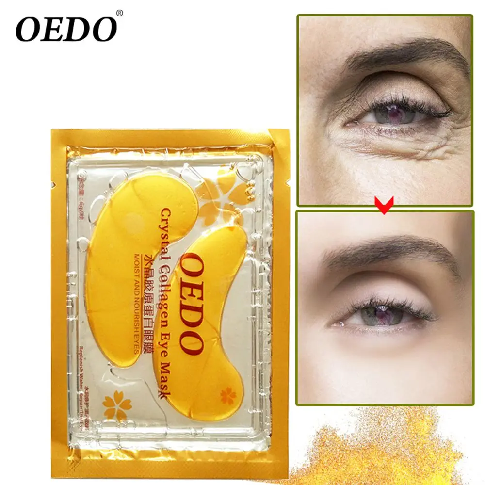 

2pcs/pack OEDO Anti-Aging Gold Crystal Collagen Eye Mask Eye Patches Eye Skin Care Crystal Beauty Anti Dark Circle Cream