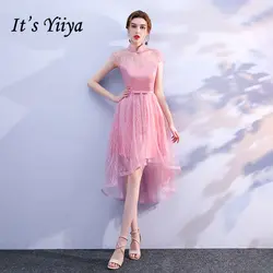 Это YiiYa 2018 Лидер продаж торжественное платье короткий рукав платья подружек невесты Роскошные Высокое качество леди модельер LX717