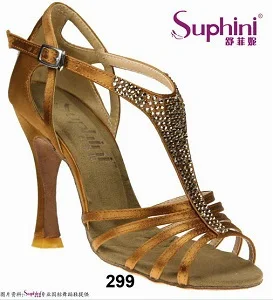 ; г.; Suphini; Высококачественная обувь для латинских танцев; горячая распродажа; Танцевальная обувь на высоком каблуке; Танцевальная обувь для сальсы - Цвет: Deep tan 10cm heel