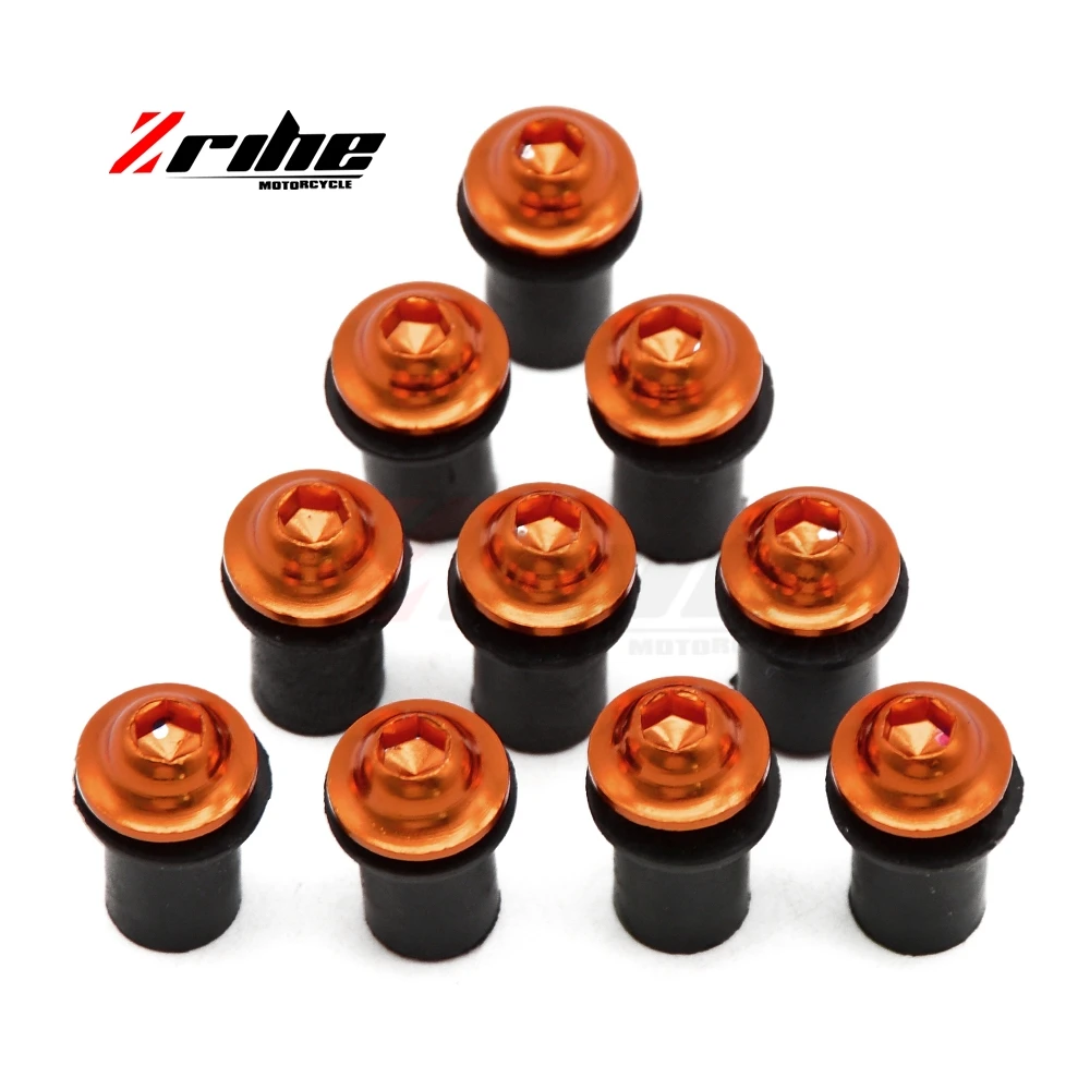 10x CNC motorcycle Accessories screw  Windscreen Bolt  screw For KTM 125/200/390 DUKE RC125/200/390 640 LC4