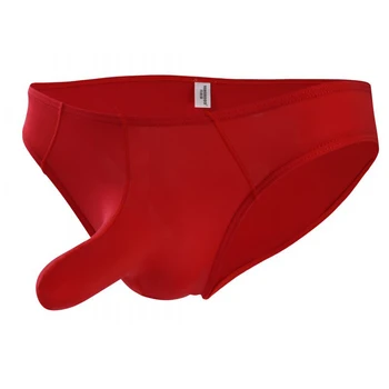 

Super Thin Underwear Men Ice Silk Briefs Male Long Pouch Underpants Elephant Nose Homme Cuecas Men High Elastic Panties