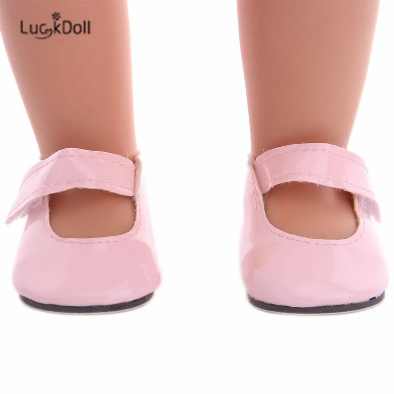 LUCKDOLL летняя повседневная кожаная обувь подходит для 18 дюймовых американских