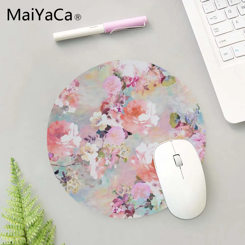 MaiYaCa love of a flower prints коврик для мыши маленький размер круглый игровой Нескользящий Резиновый Коврик