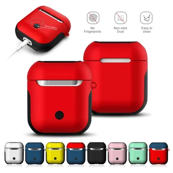

Soft TPU + PC Armor Silicone Case For Apple Airpods Cover For Airpods Cases Shockproof Silicone Cover Dual Layer Bags