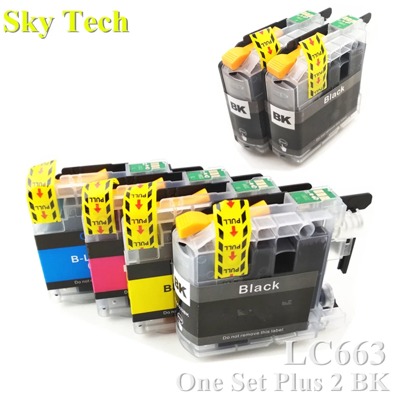 6PK Compatible Ink Cartridge For Brother LC663 LC 663 For Brother MFC 
