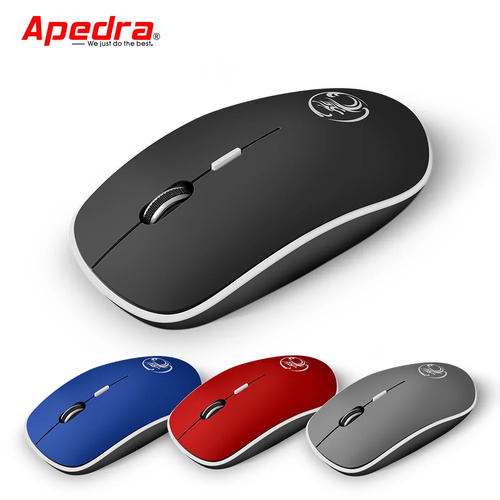 

Apedra Wireless Mouse Silent Computer Mouse 2.4Ghz 1600 DPI Ergonomic Mause Noiseless USB PC Mice Mute Wireless Mice for Laptop