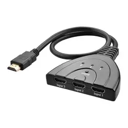 Мини 3 порты и разъёмы Переходник HDMI разветвитель Кабель 3in 1out концентратора Scart адаптер 1.4b 4 к * 2 1080 P Switcher адаптер HDTV аудио/видео приемник