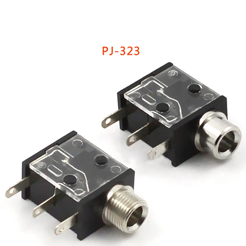 5pcs Jack 3.5mm Headphone Connector Audio Socket Transparent Cover