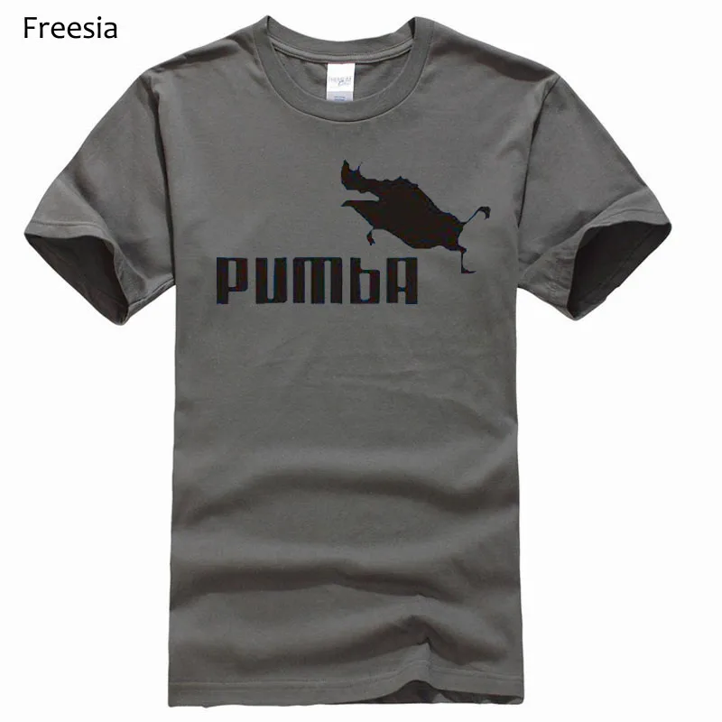 Новая футболка с забавным принтом Милая homme Pumba мужская хлопковая рубашка